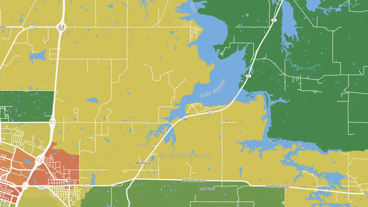 Richville, OK Map of Assault Rates