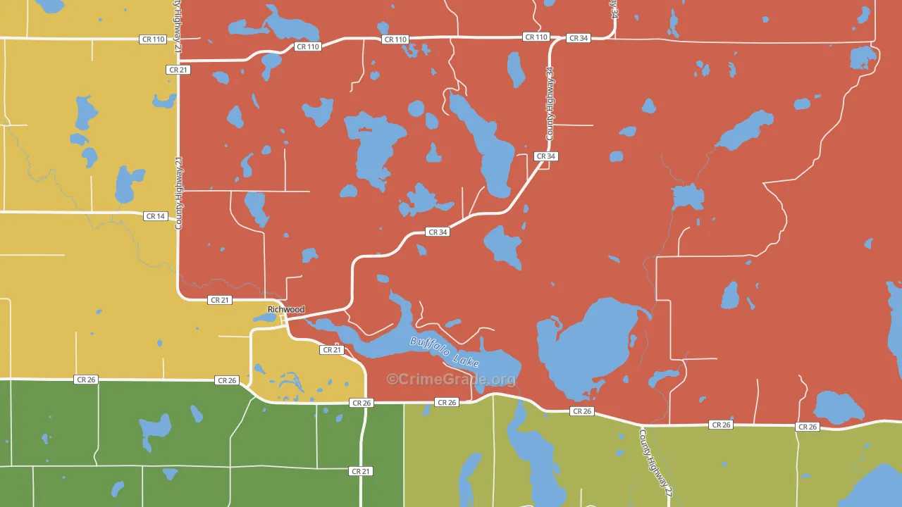 Richwood, MN Map of Assault Rates