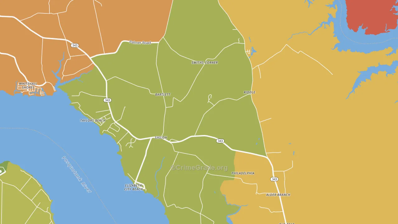 Riddle, NC Map of Assault Rates