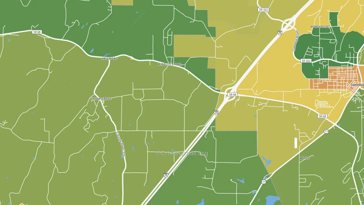 Riddles Store, TN Map of Assault Rates