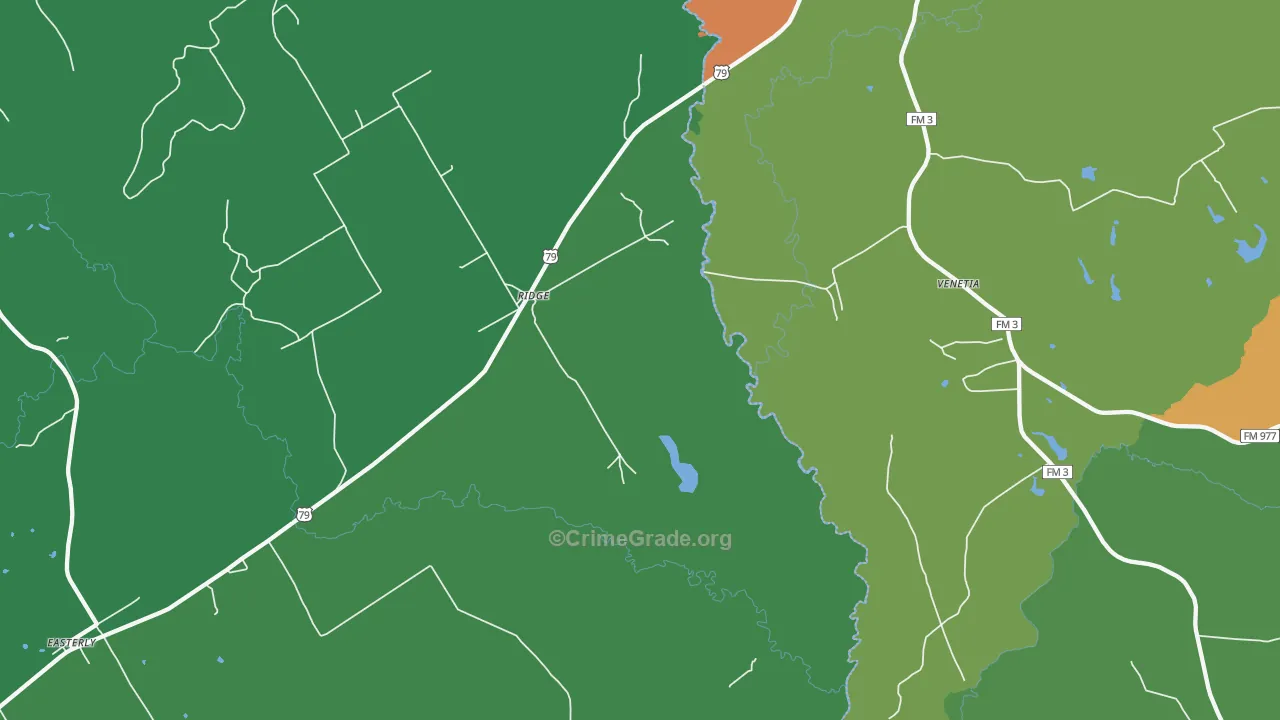Ridge, TX Map of Assault Rates