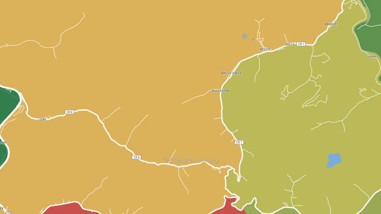 Ridgeview, WV Map of Assault Rates