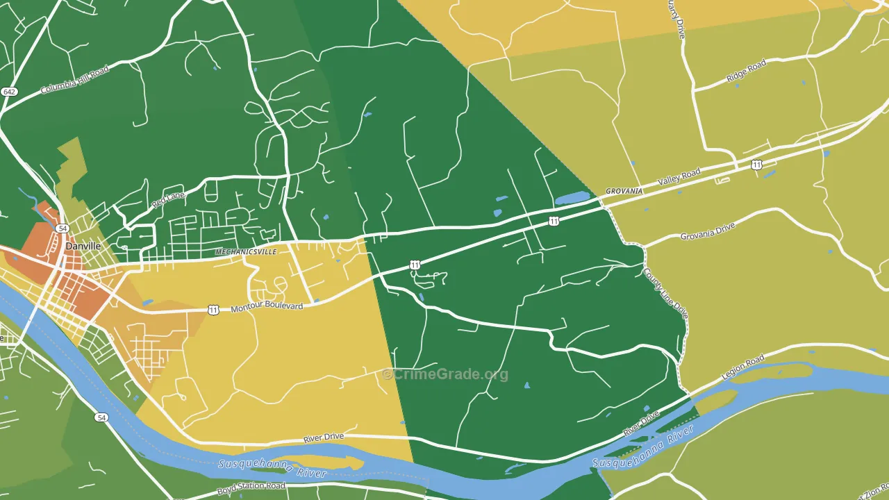 Ridgeville, PA Map of Assault Rates