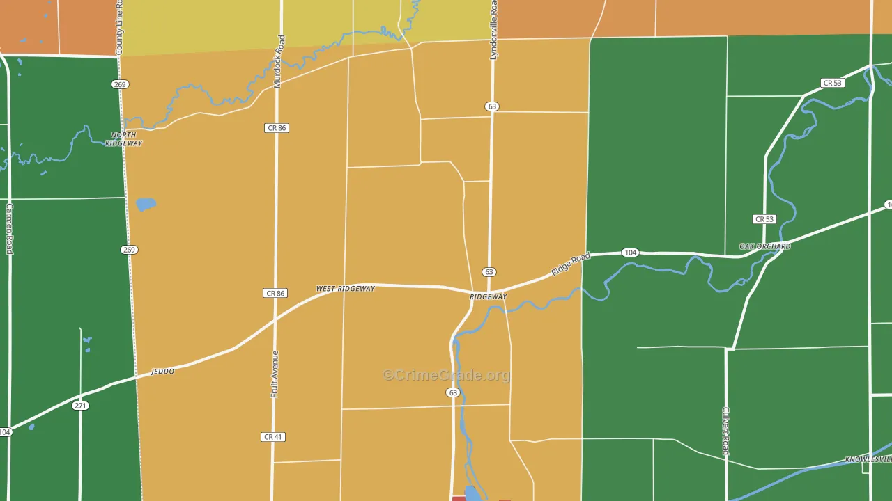 Ridgeway, NY Map of Assault Rates