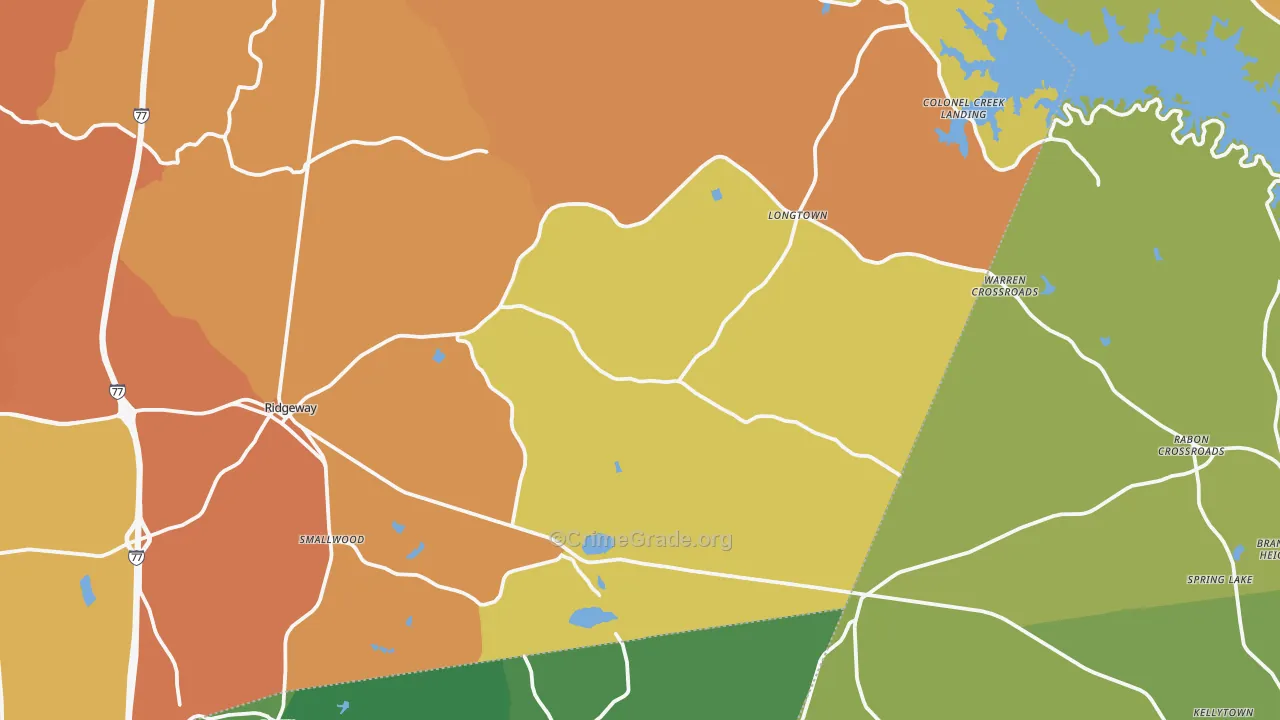 Ridgeway, SC Map of Assault Rates