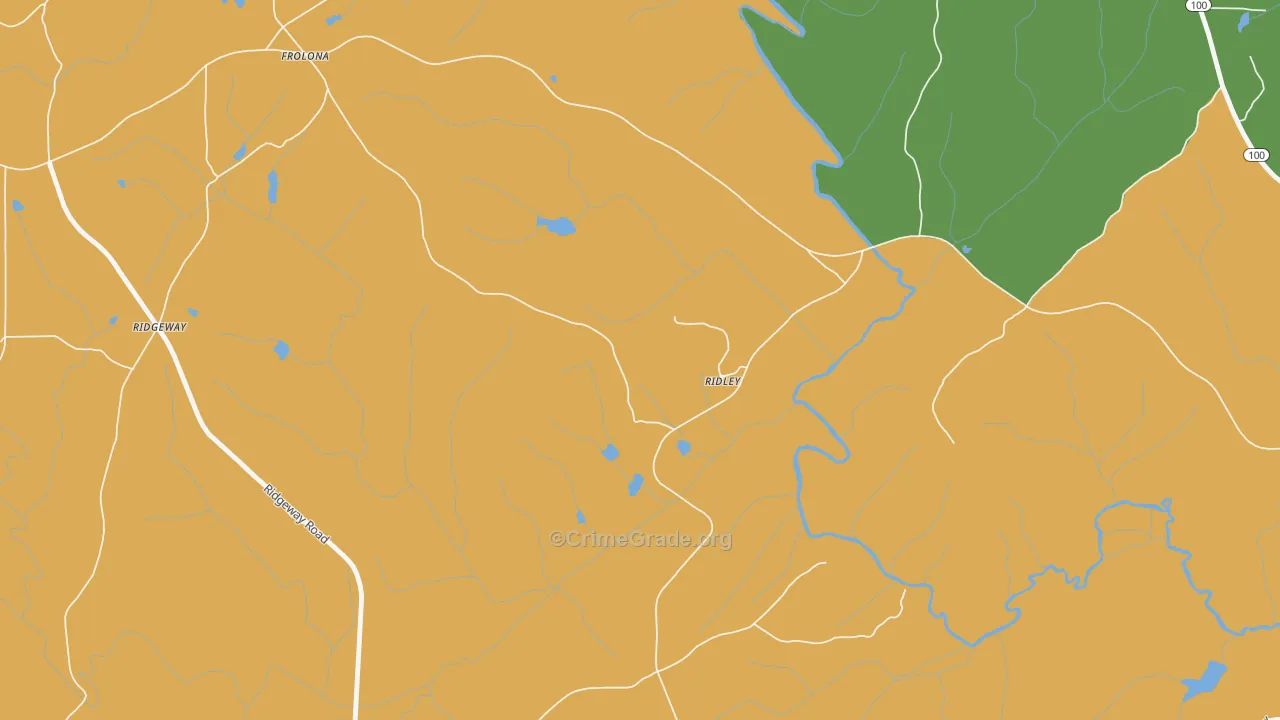 Ridley, GA Map of Assault Rates