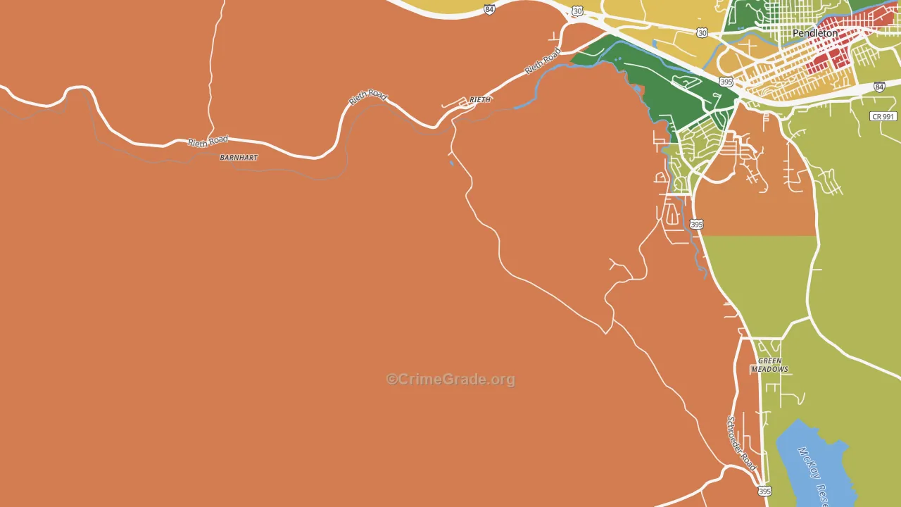 Rieth, OR Map of Assault Rates