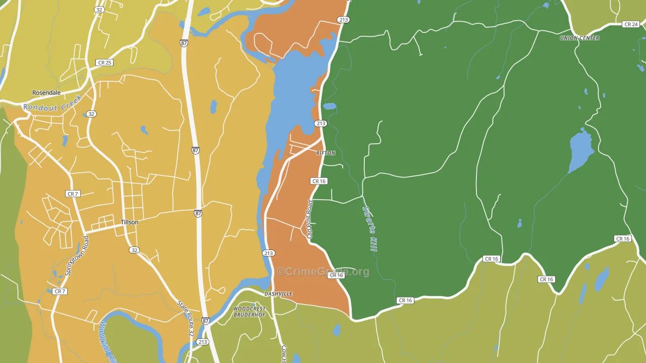 Rifton, NY Map of Assault Rates