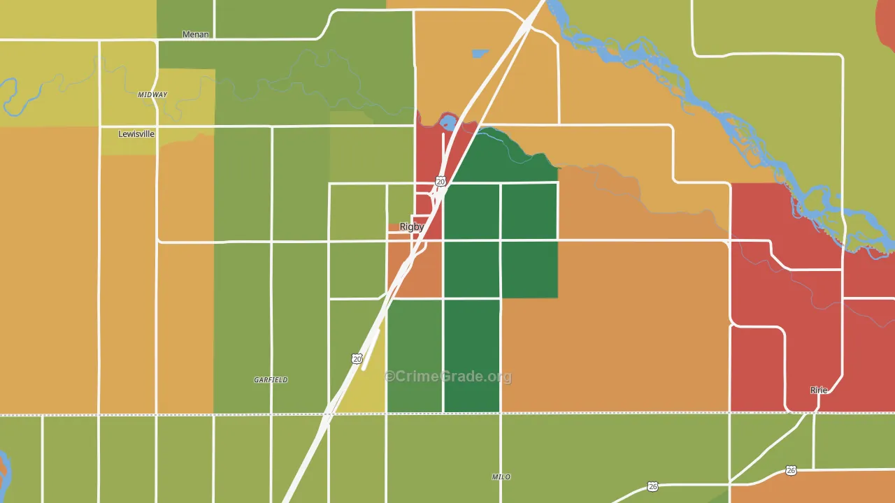 Rigby, ID Map of Assault Rates
