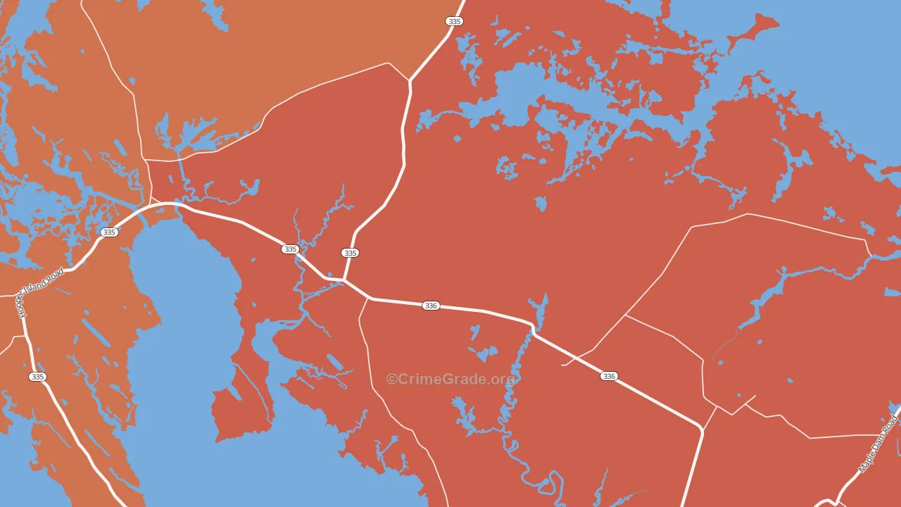 Riggins Corner, MD Map of Assault Rates