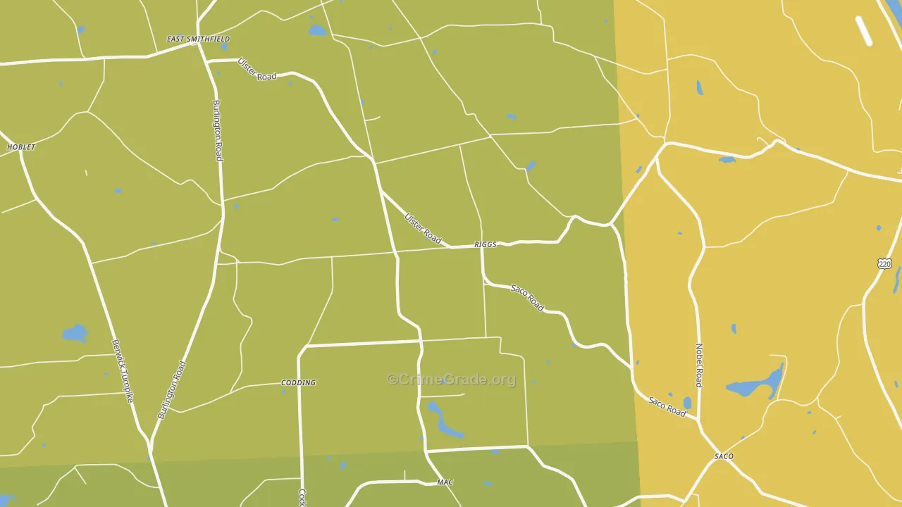 Riggs, PA Map of Assault Rates