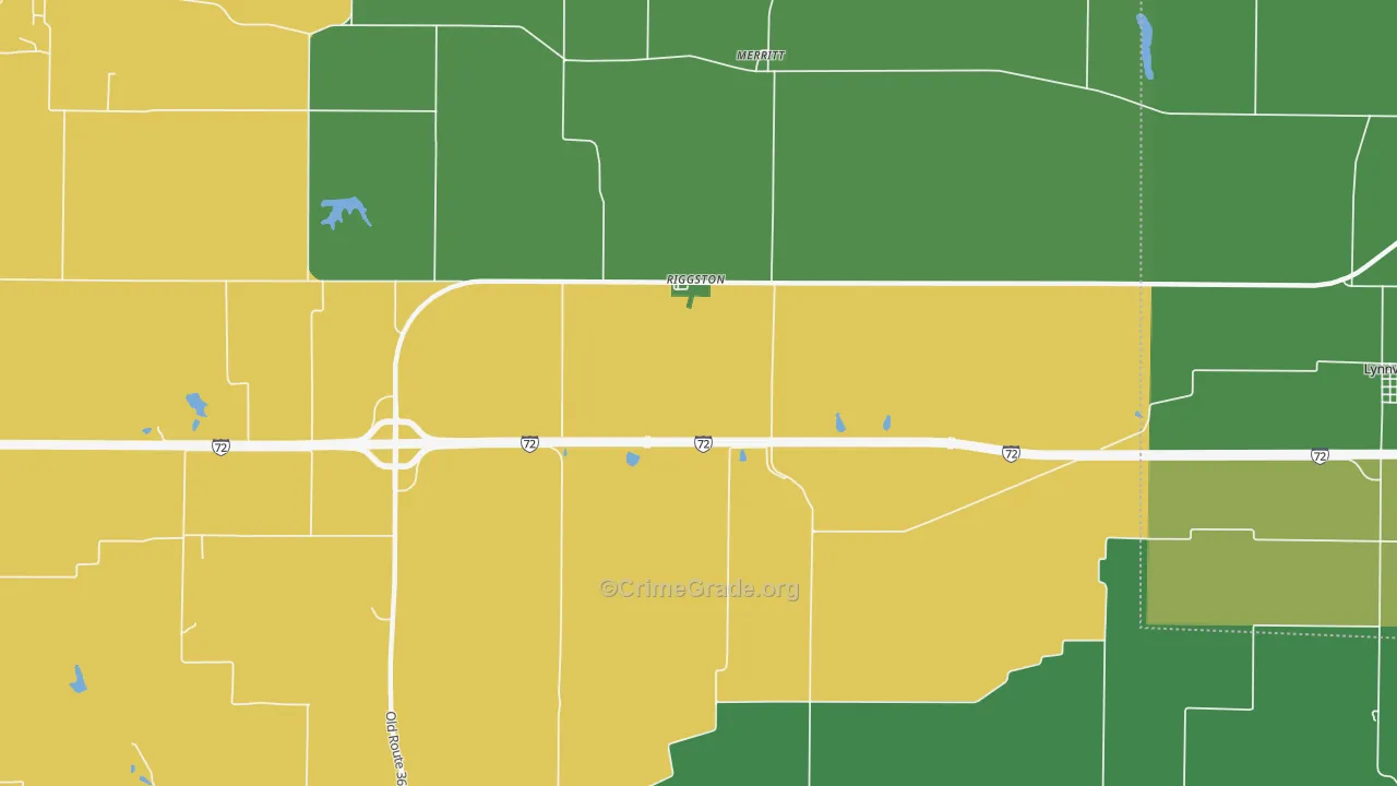 Riggston, IL Map of Assault Rates