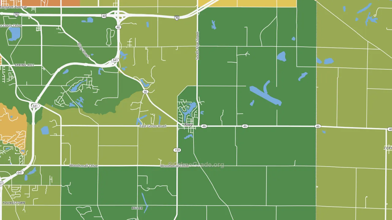 Riley, IN Map of Assault Rates