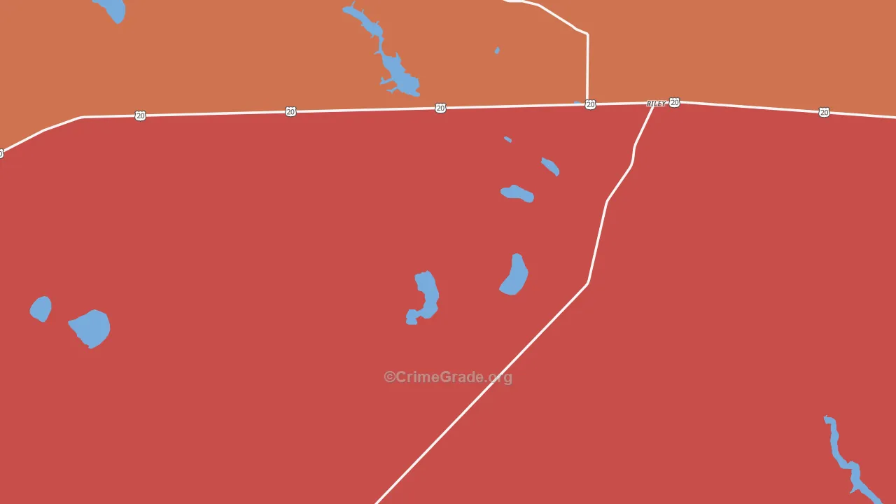 Riley, OR Map of Assault Rates