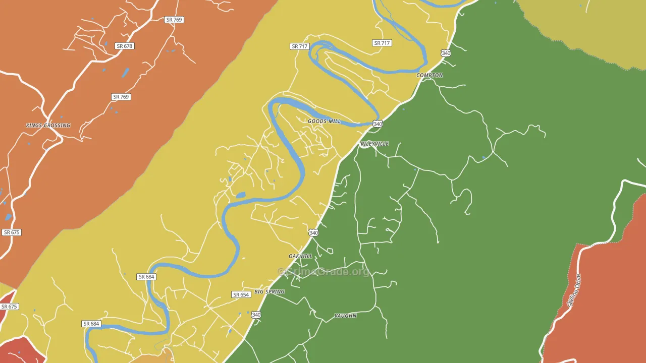 Rileyville, VA Map of Assault Rates