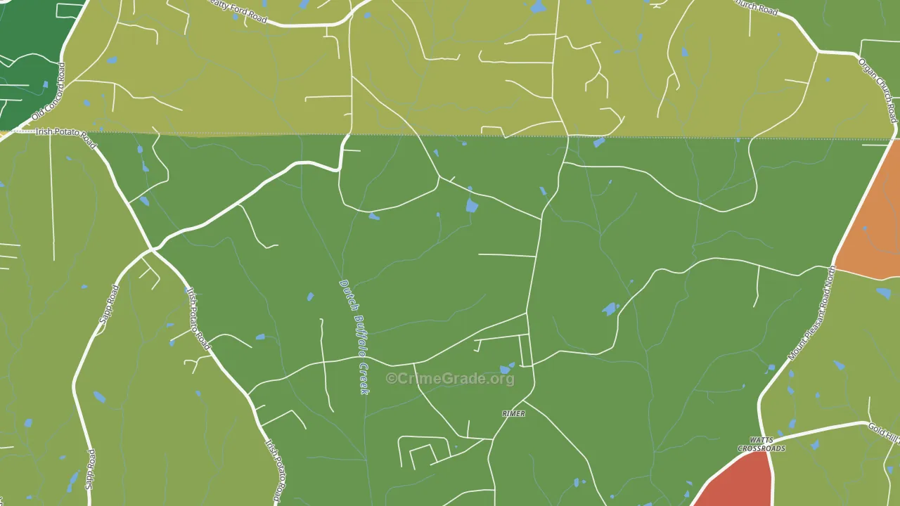 Rimer, NC Map of Assault Rates