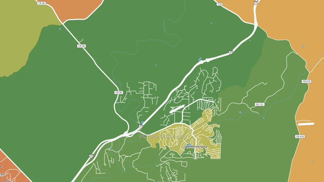 Rimrock, AZ Map of Assault Rates