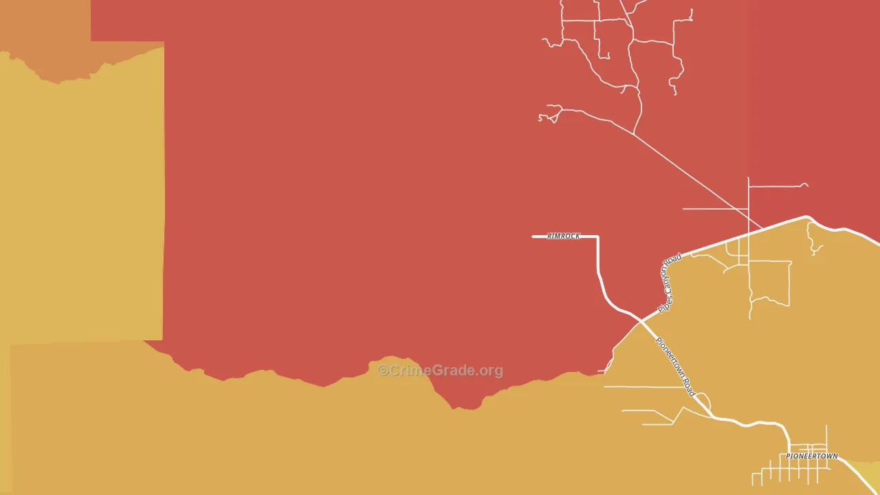 Rimrock, CA Map of Assault Rates