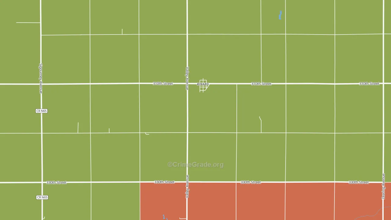 Rinard, IA Map of Assault Rates