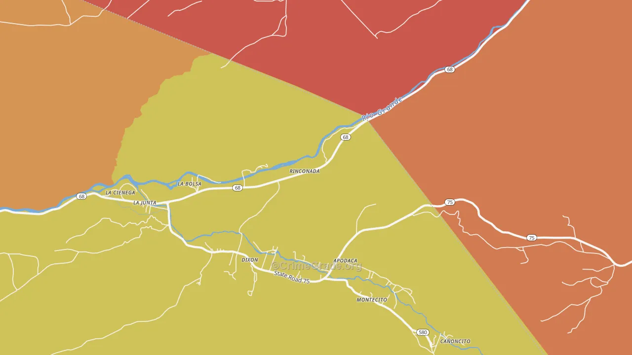 Rinconada, NM Map of Assault Rates