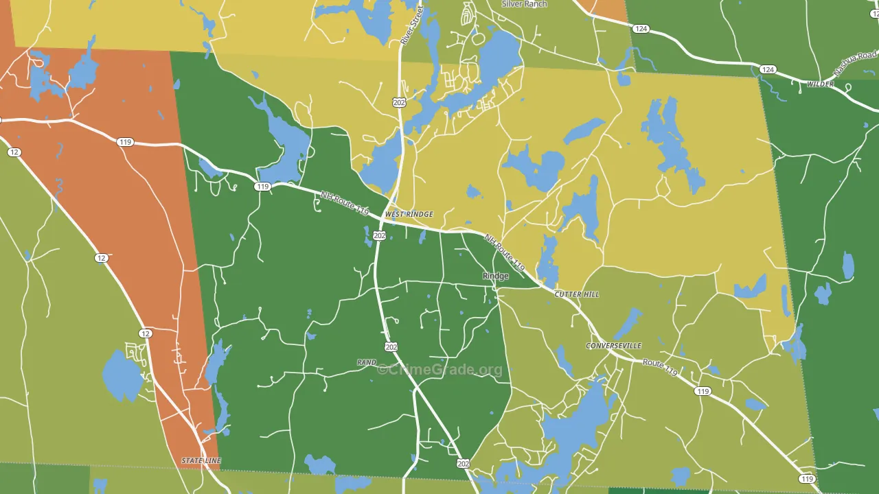 Rindge, NH Map of Assault Rates