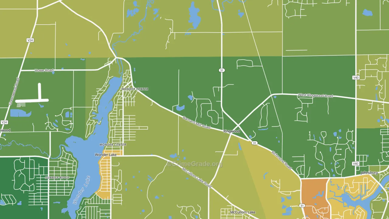 Ringwood, IL Map of Assault Rates