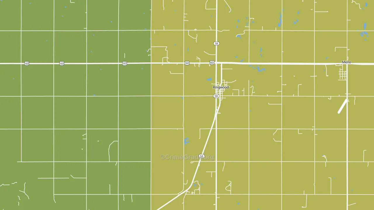 Ringwood, OK Map of Assault Rates