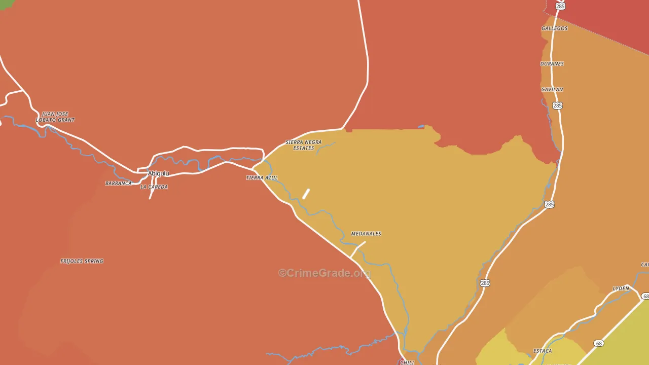Rio Arriba County, NM Map of Assault Rates