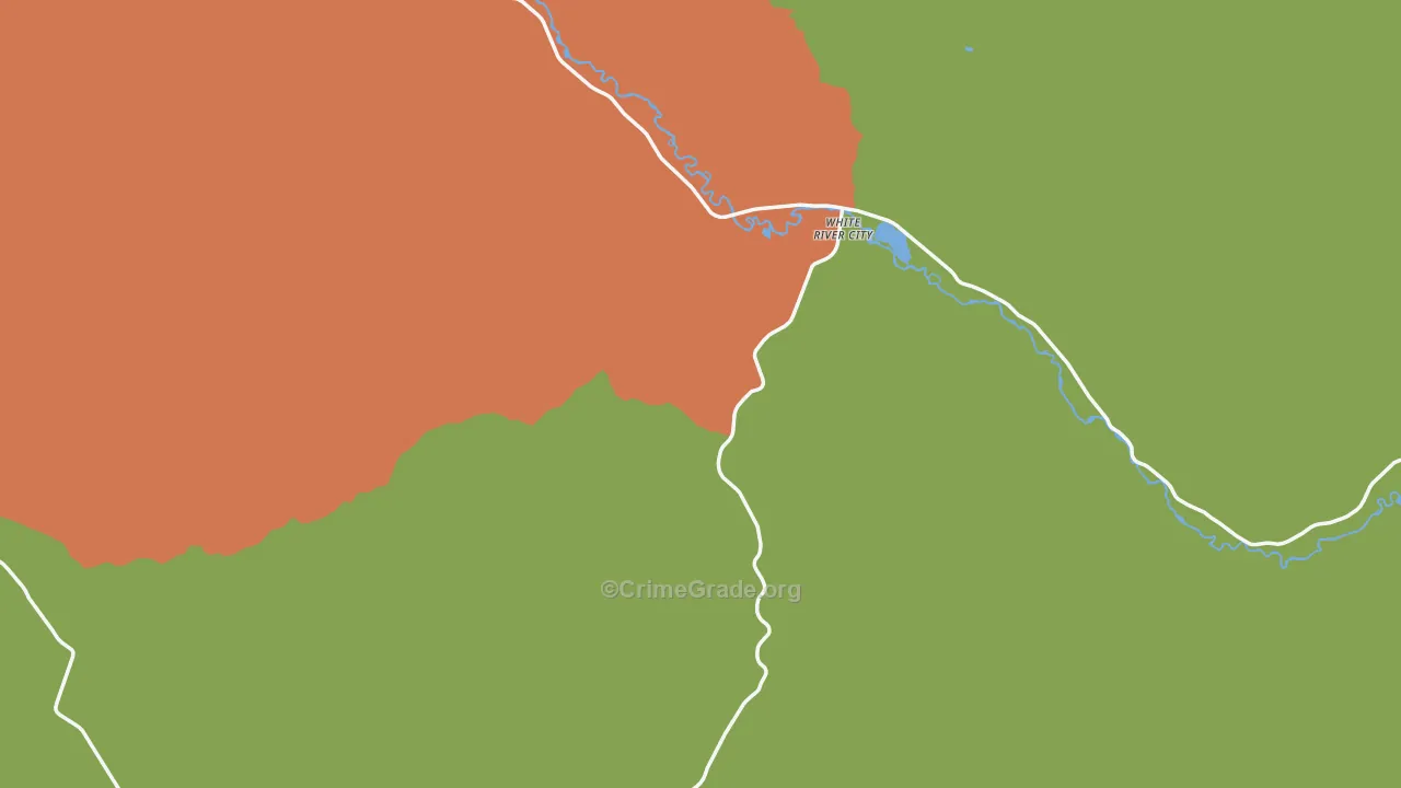 Rio Blanco County, CO Map of Assault Rates