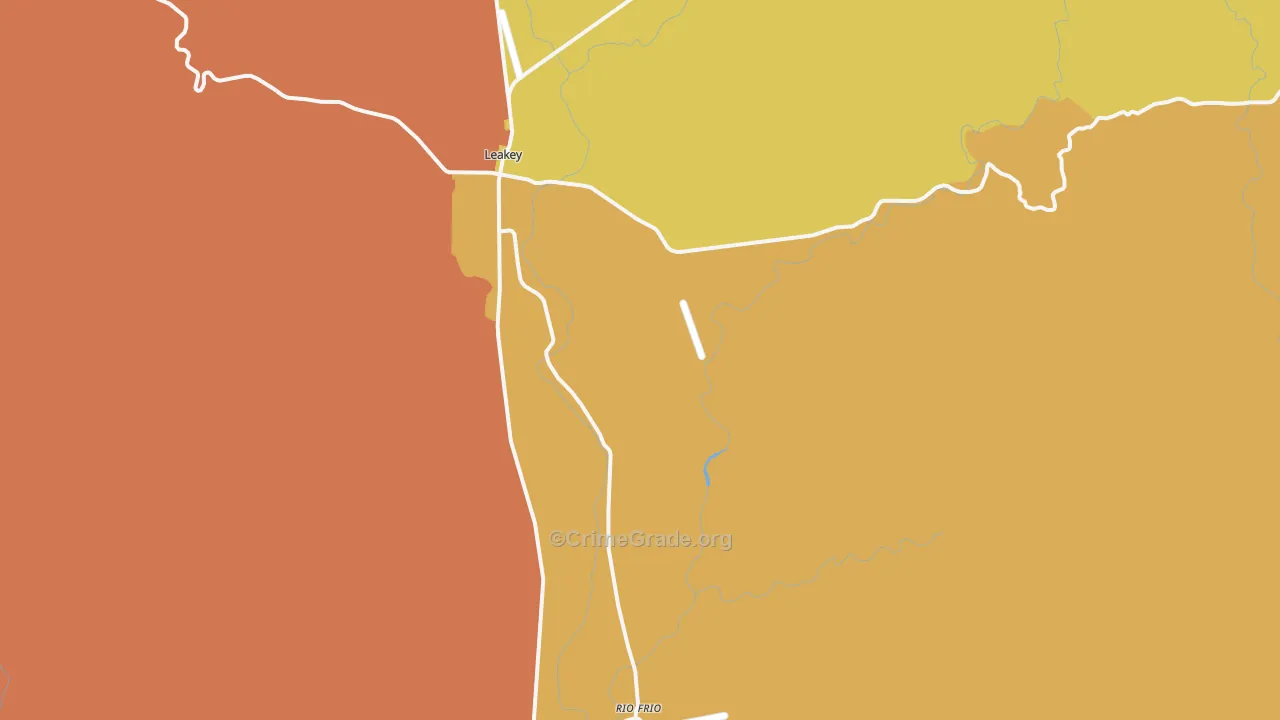 Rio Frio, TX Map of Assault Rates