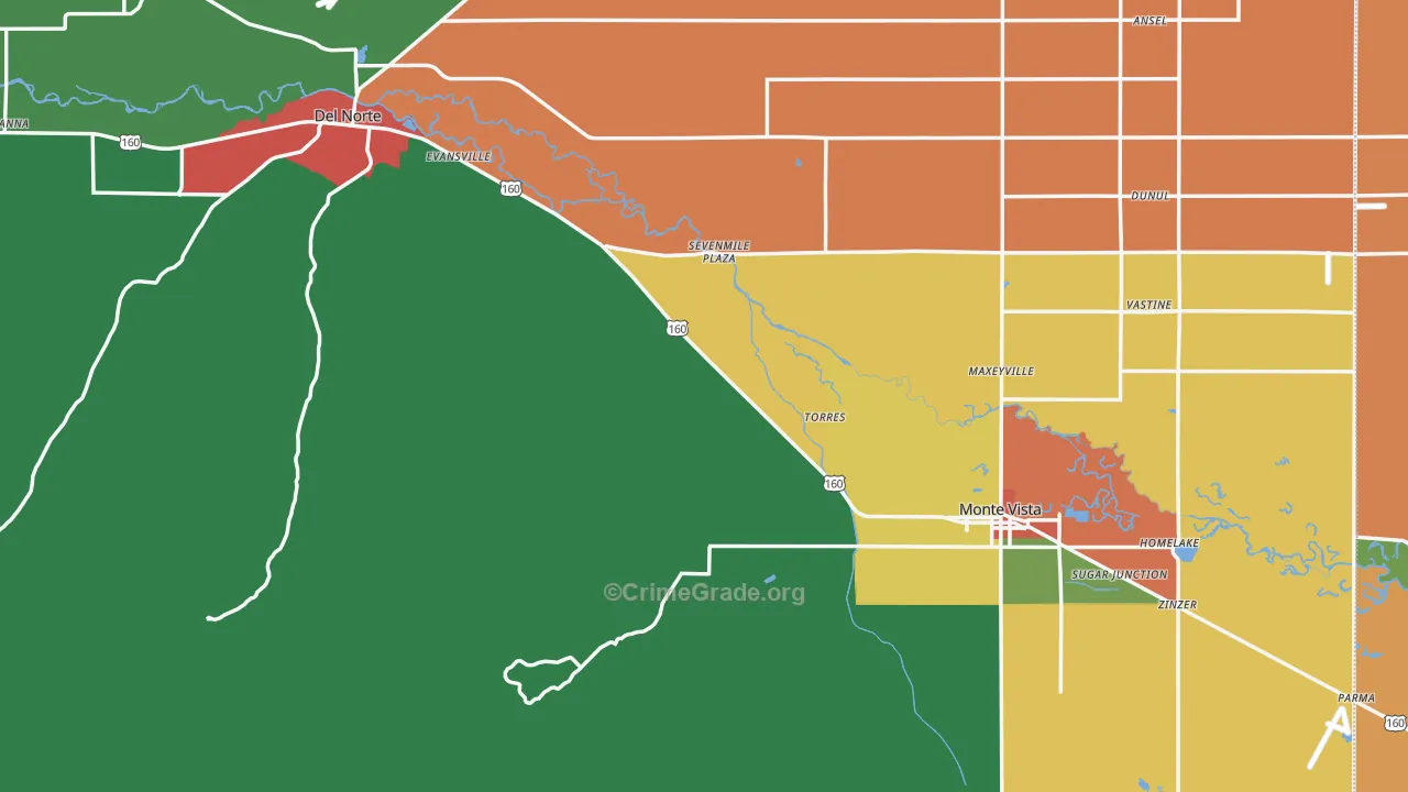 Rio Grande County, CO Map of Assault Rates