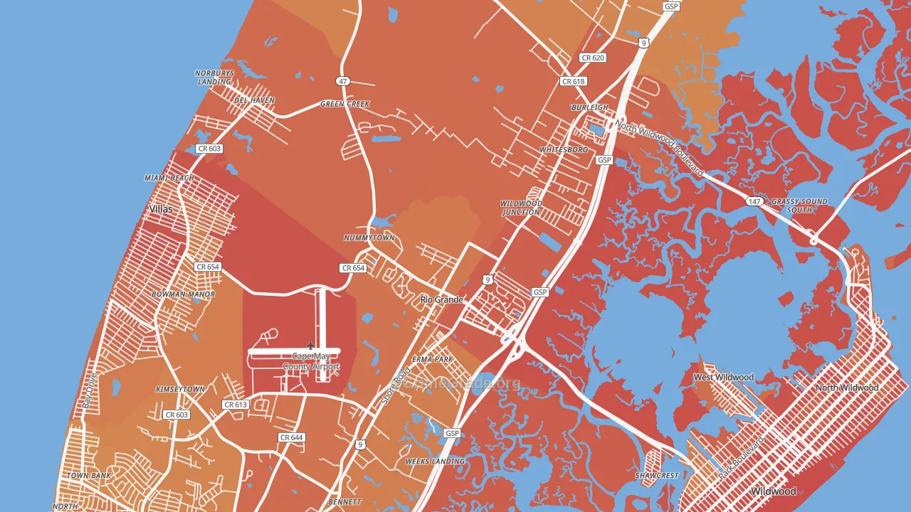Rio Grande, NJ Map of Assault Rates
