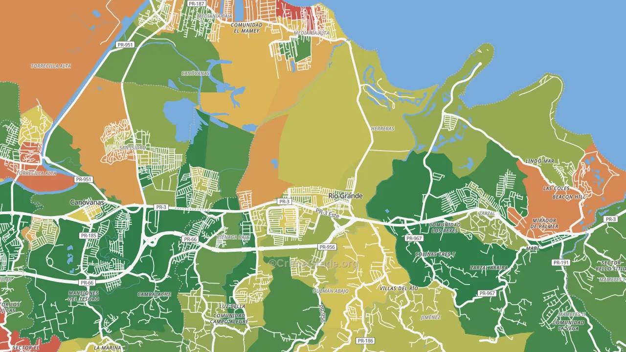 Rio Grande, PR Map of Assault Rates