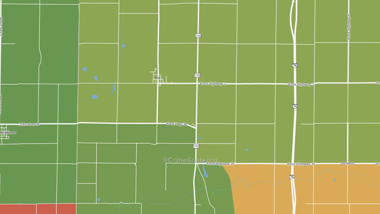Rio, IL Map of Assault Rates