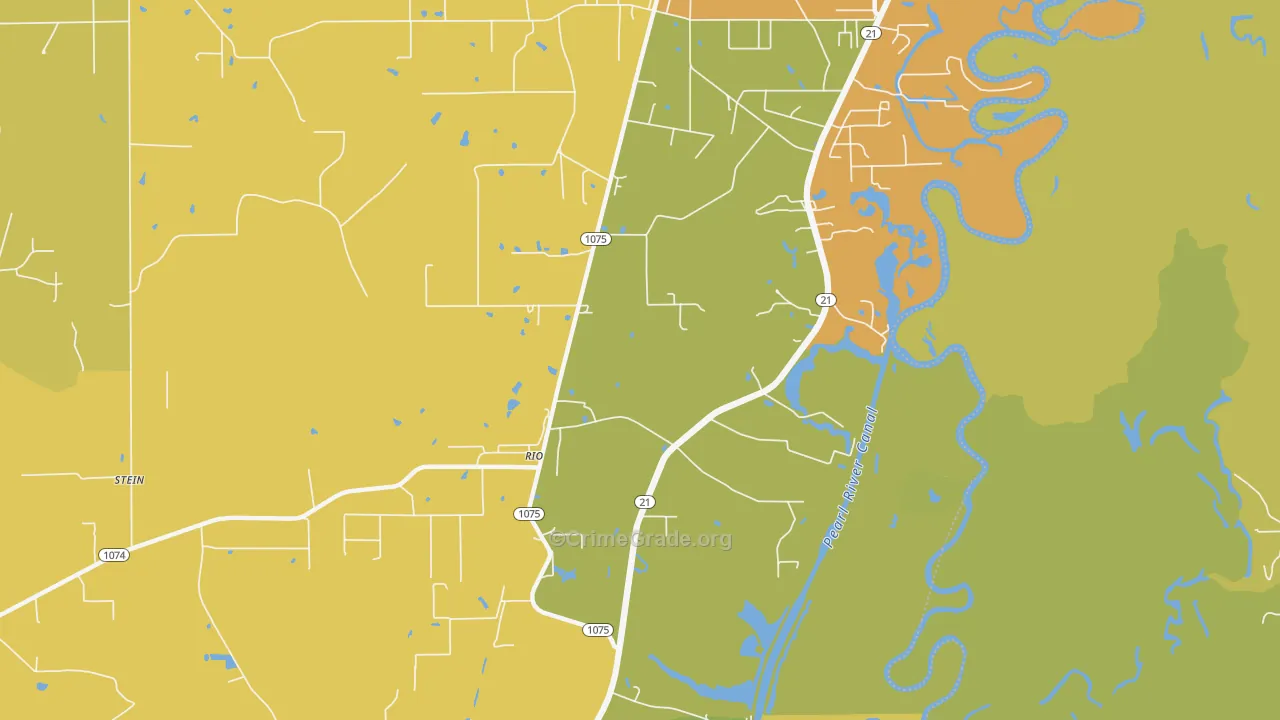 Rio, LA Map of Assault Rates