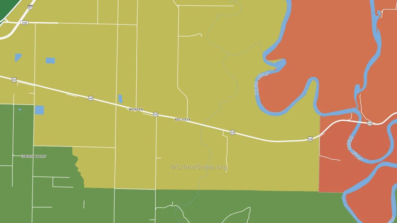 Rio Vista, AR Map of Assault Rates