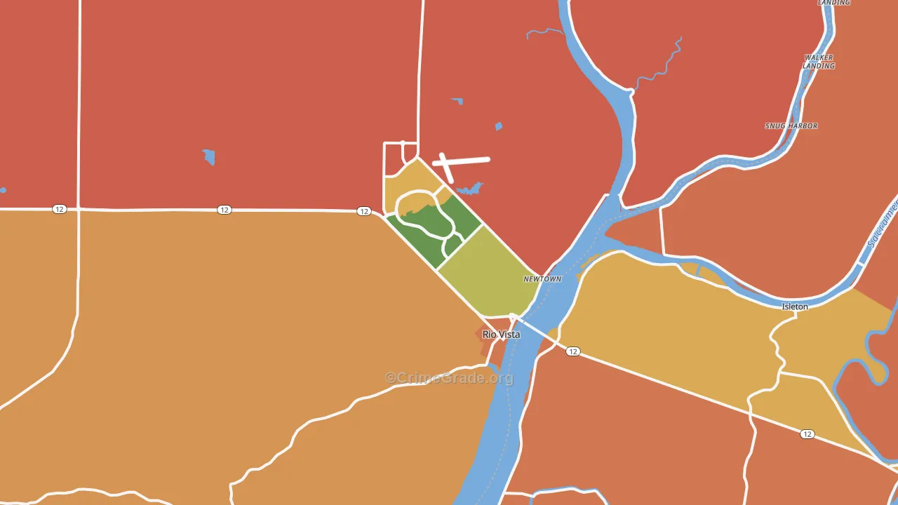 Rio Vista, CA Map of Assault Rates