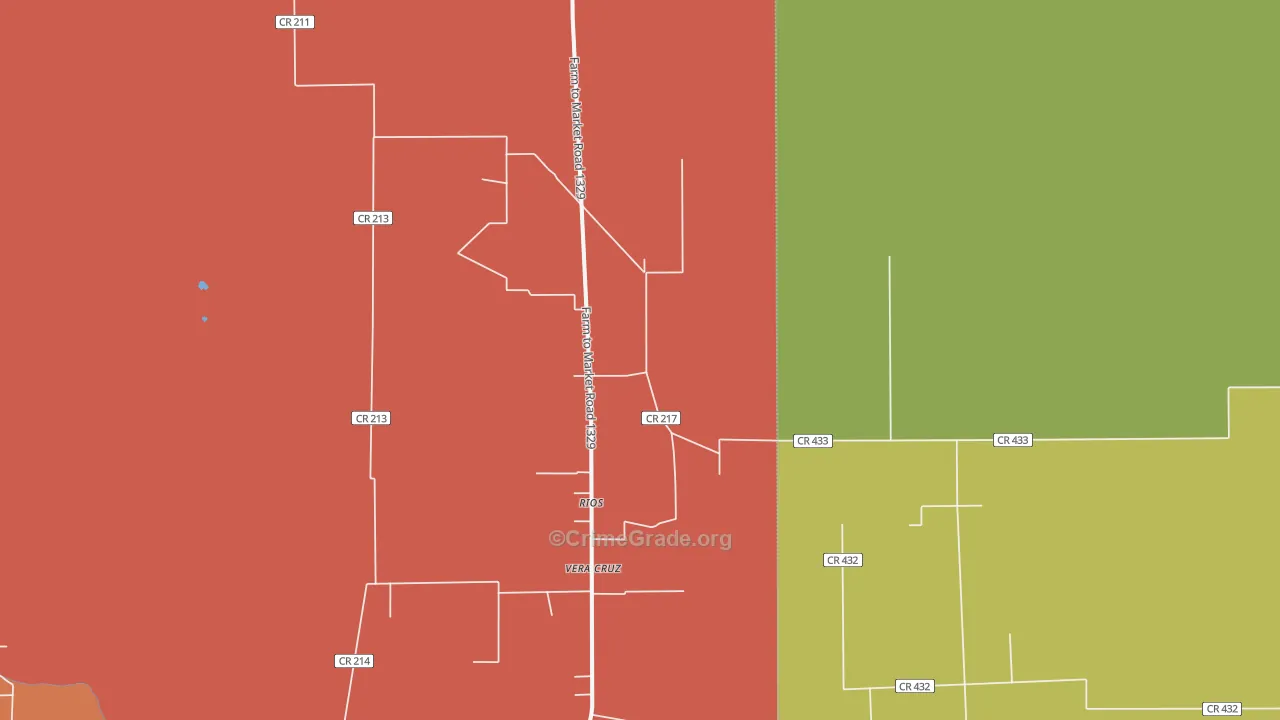 Rios, TX Map of Assault Rates