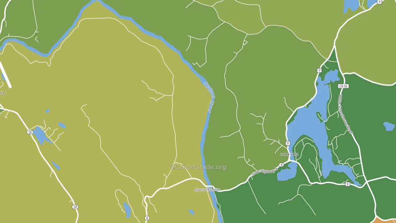 Riparius, NY Map of Assault Rates
