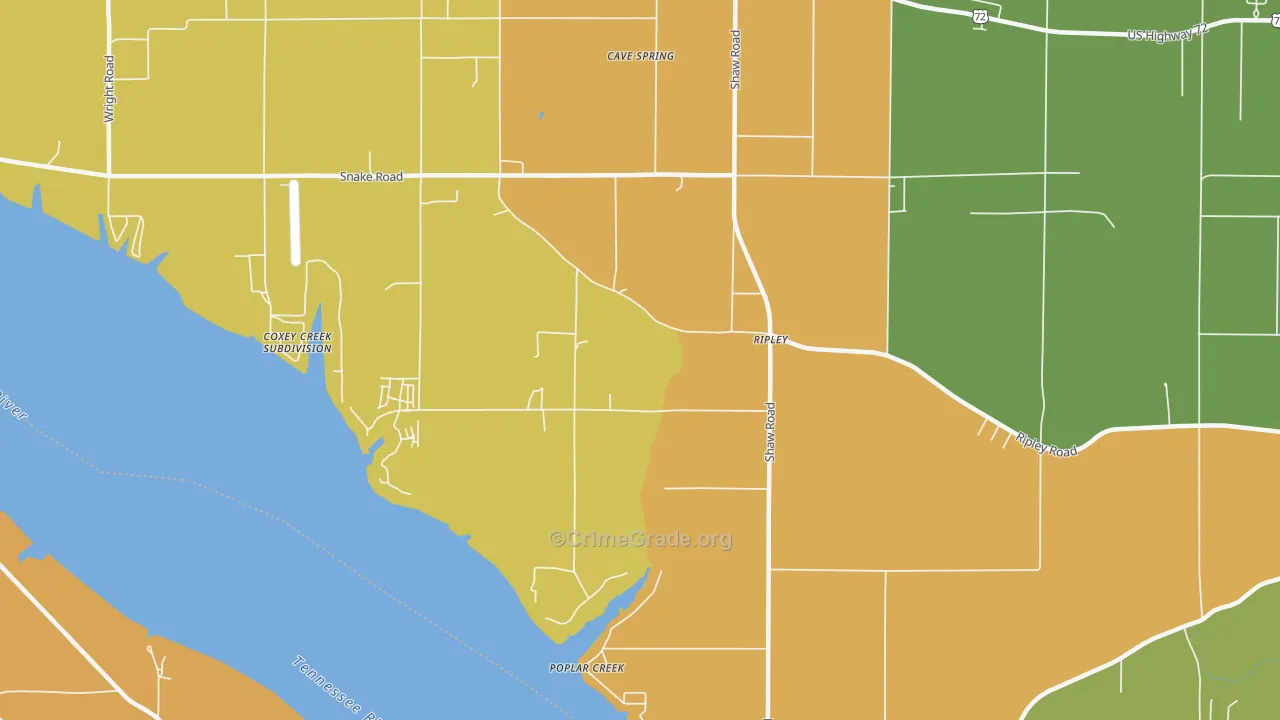 Ripley, AL Map of Assault Rates