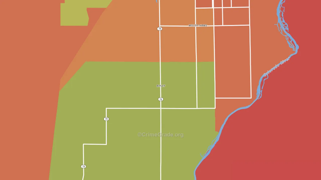Ripley, CA Map of Assault Rates