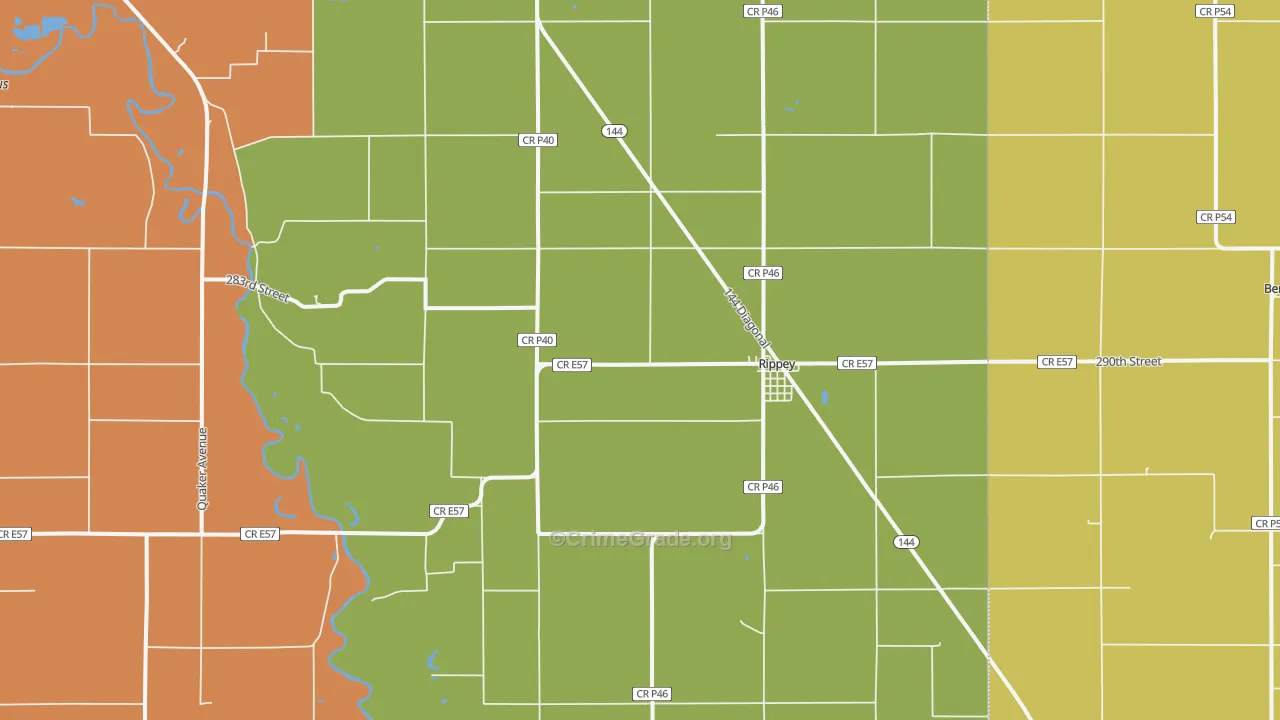 Rippey, IA Map of Assault Rates