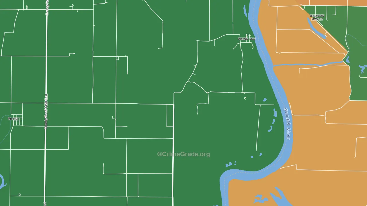 Rising Sun, IL Map of Assault Rates