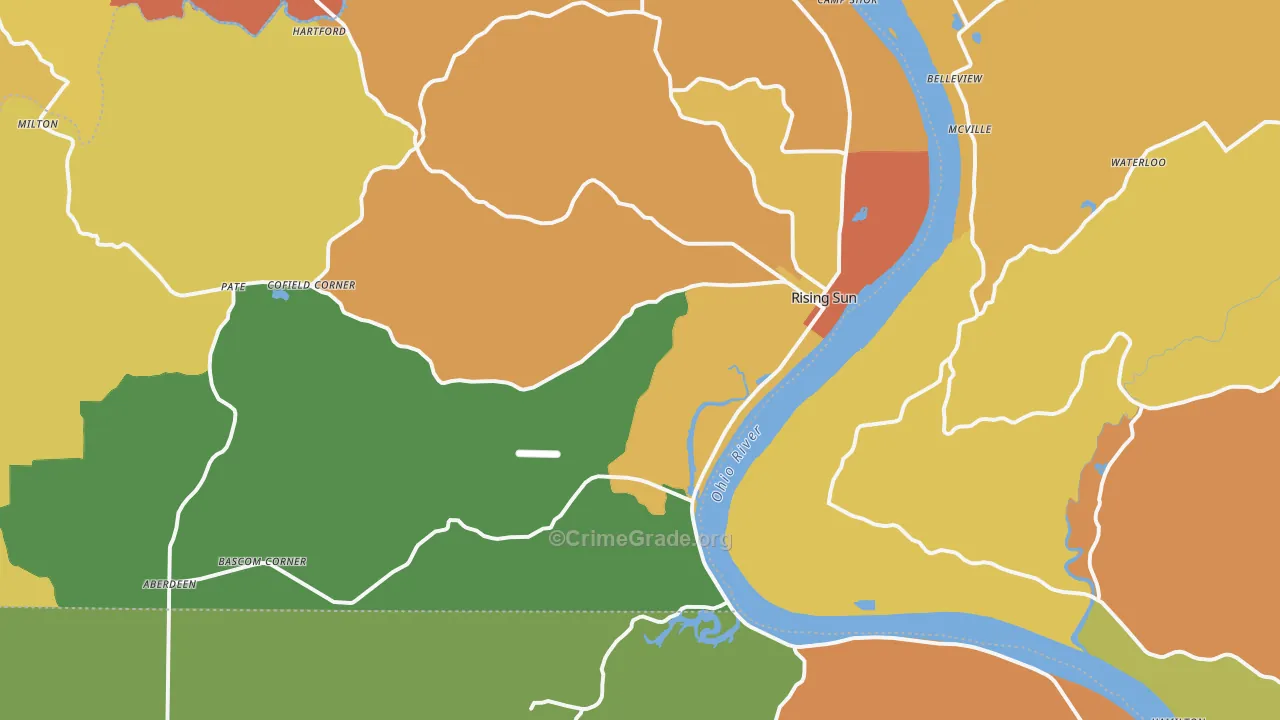 Rising Sun, IN Map of Assault Rates