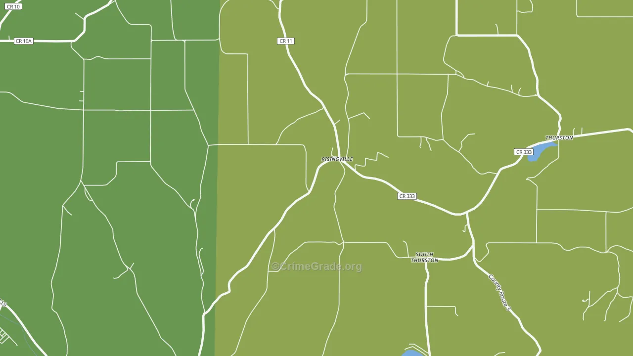 Risingville, NY Map of Assault Rates