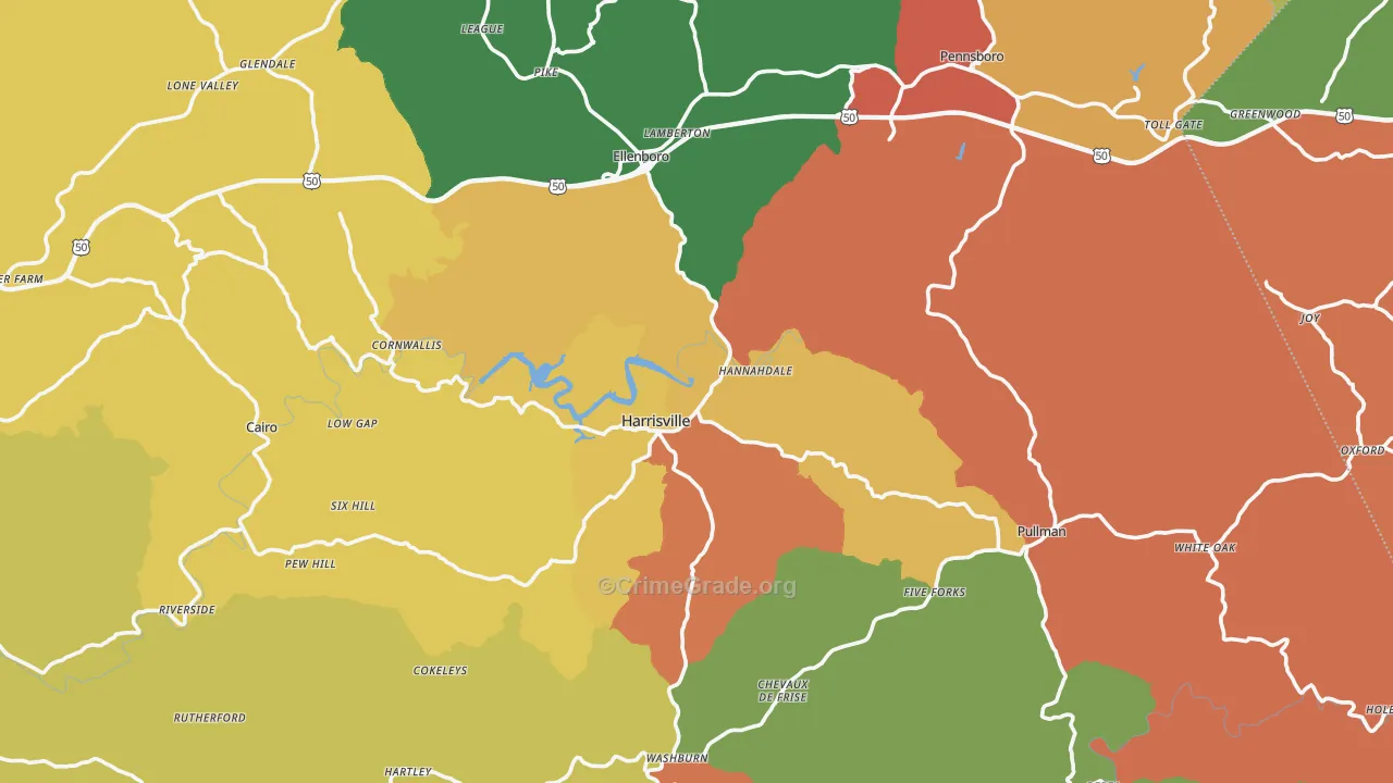 Ritchie County, WV Map of Assault Rates