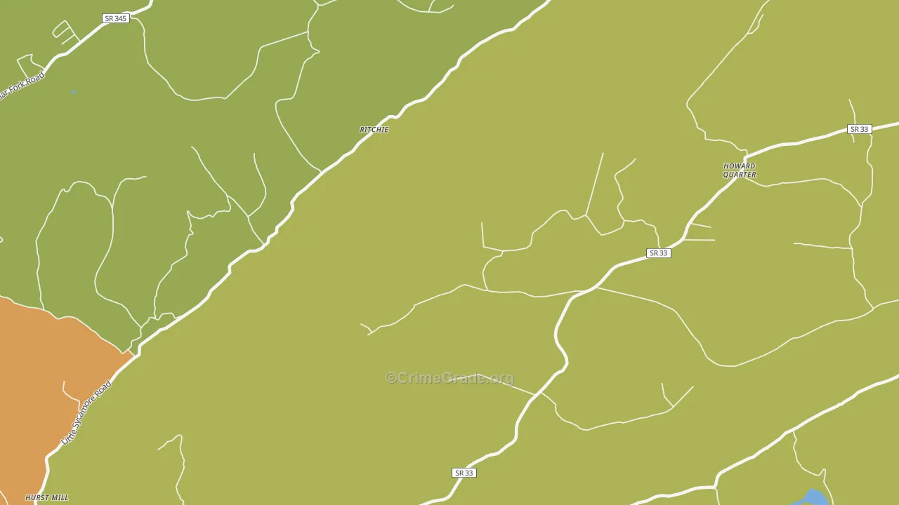 Ritchie, TN Map of Assault Rates