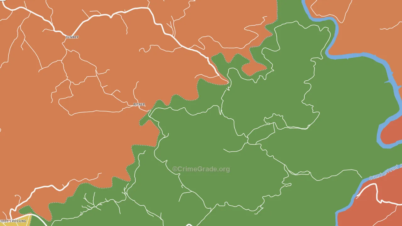 Ritner, KY Map of Assault Rates