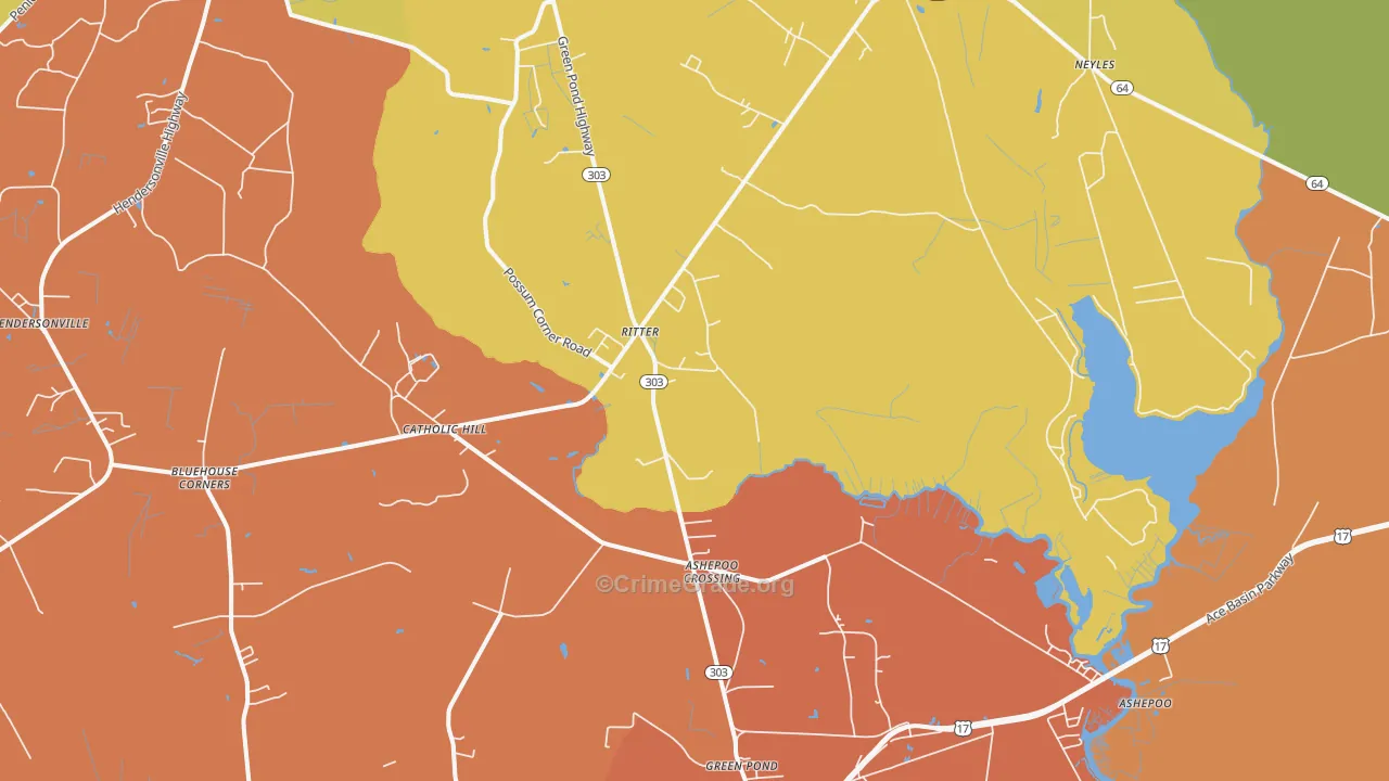 Ritter, SC Map of Assault Rates