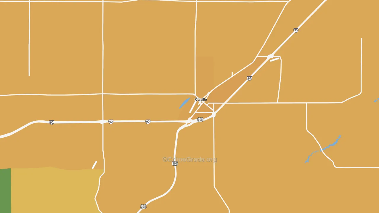 Ritzville, WA Map of Assault Rates